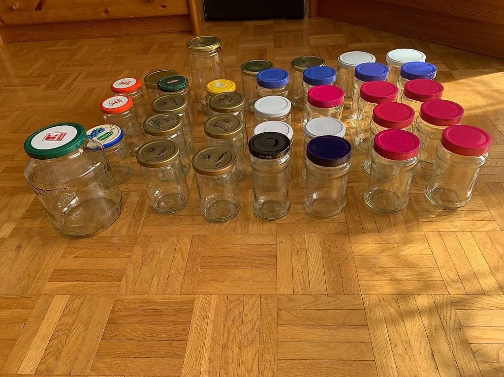 Leere Configläser, Confitüren Gläser, verres à confiture