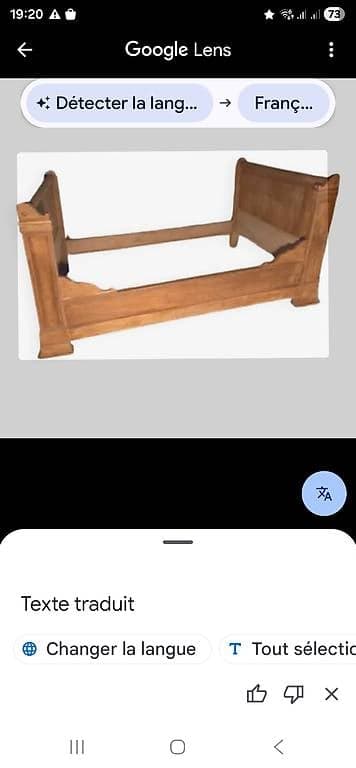 Lit bateau 1 place ancien 19 ème siecle