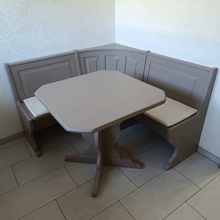 Eck Sitzbank massiv Holz