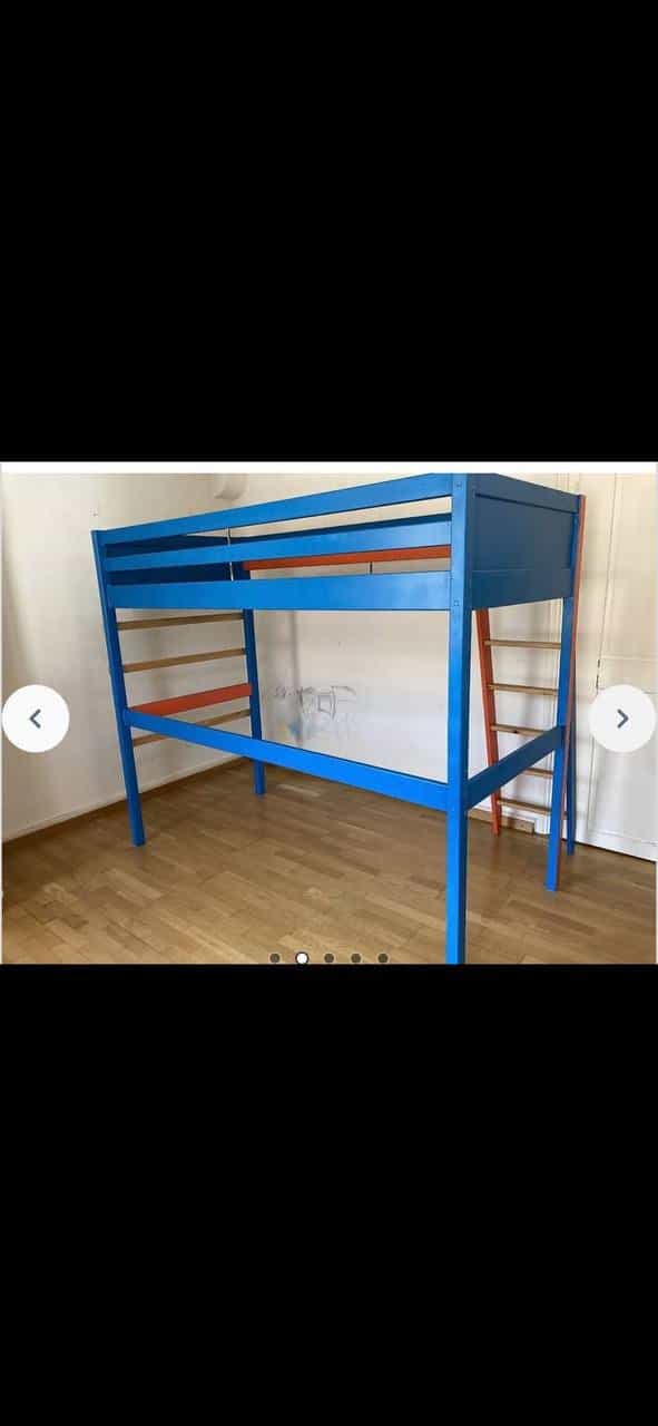 Hochbett blau/orange gratis abholen