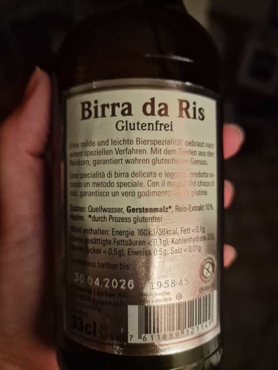 Birra da Ris Glutenfrei - 4 Flaschen