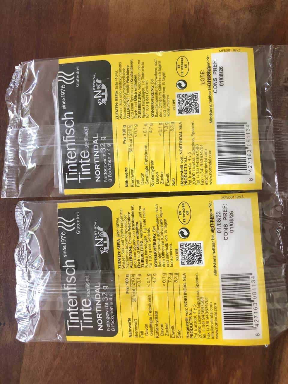 Tintenfisch-Tinte zu verschenken