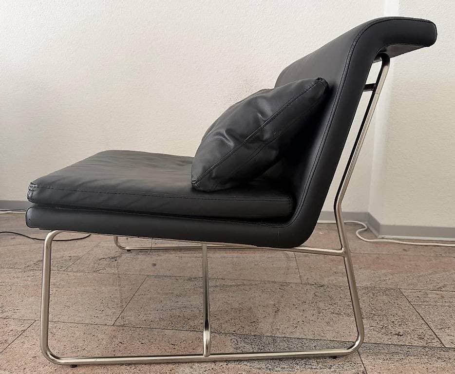 Lounge-Sessel und Kissen aus Öko-Leder