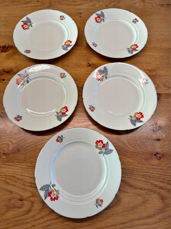 5x Bavaria Elfenbein Porzellan Teller gratis