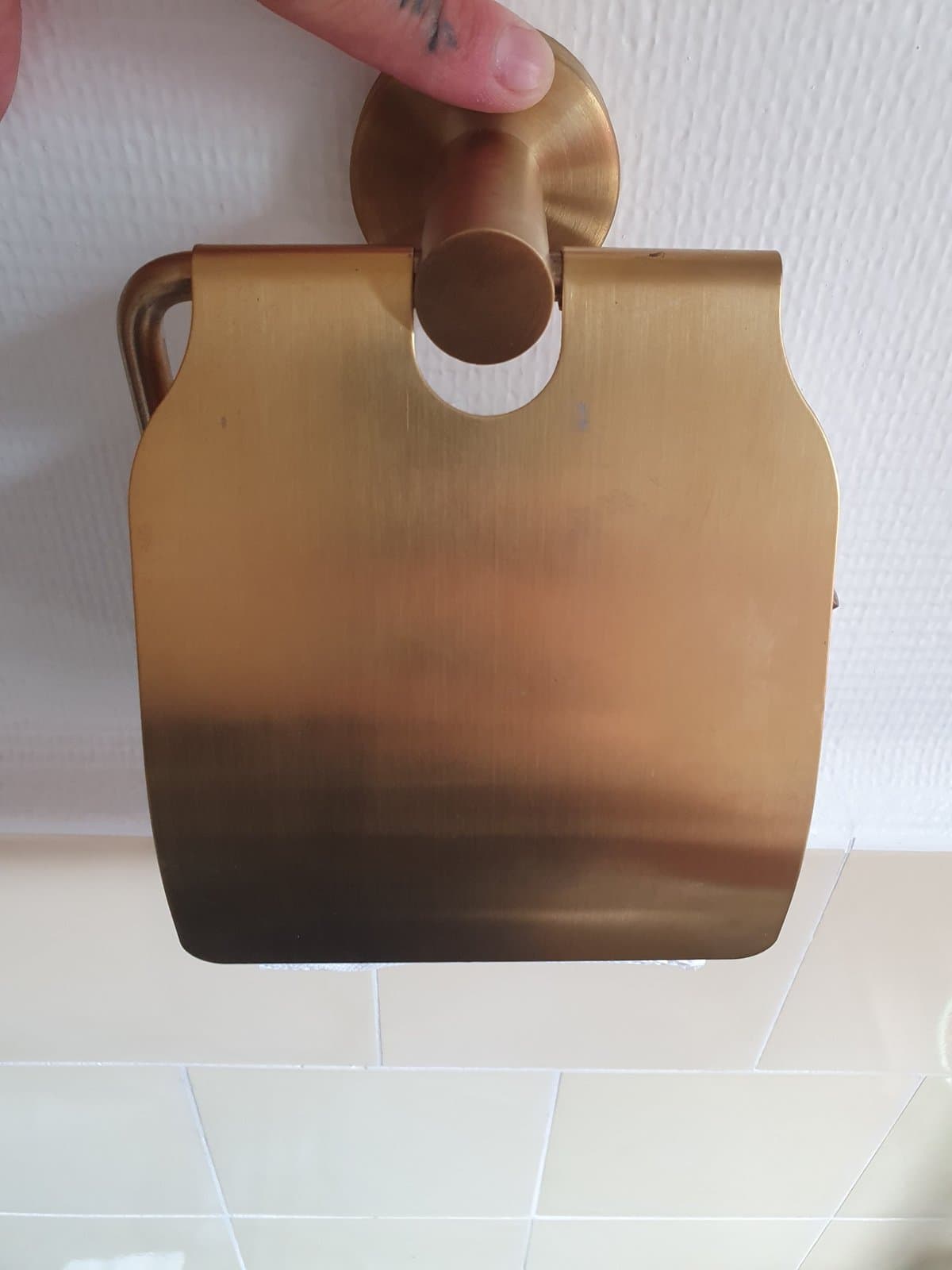 Support papier toilette doré