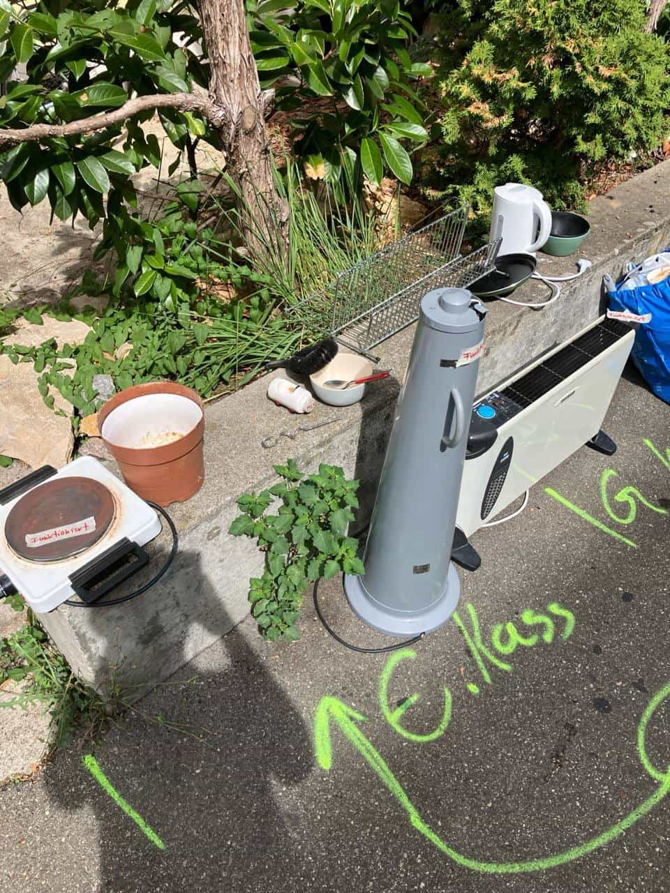 Mobile Kochplatte und Heizungskörper