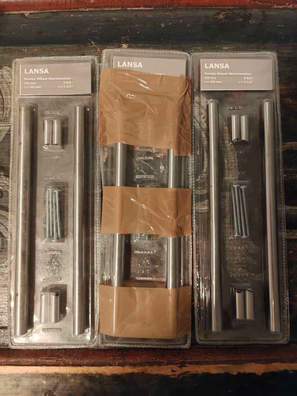 6 IKEA Lansa Schrankgriffe zu verschenken
