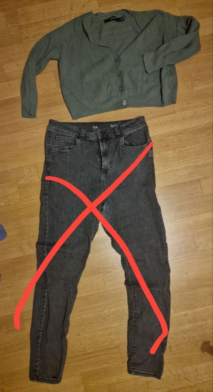 Oberteil Grösse M (Strickjacke, grün)