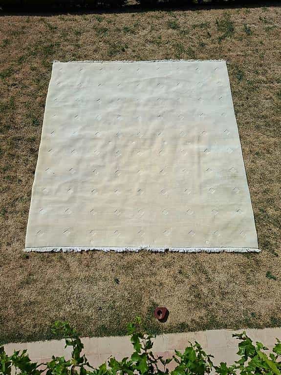 Grand tapis tibetain beige