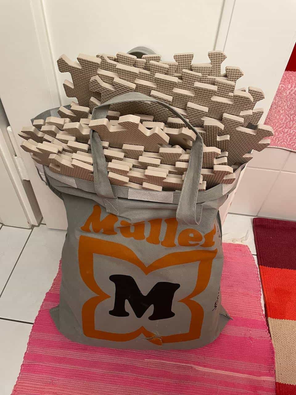 Bodenschutzmatten beige/grau 32x32 cm (36 Stück)