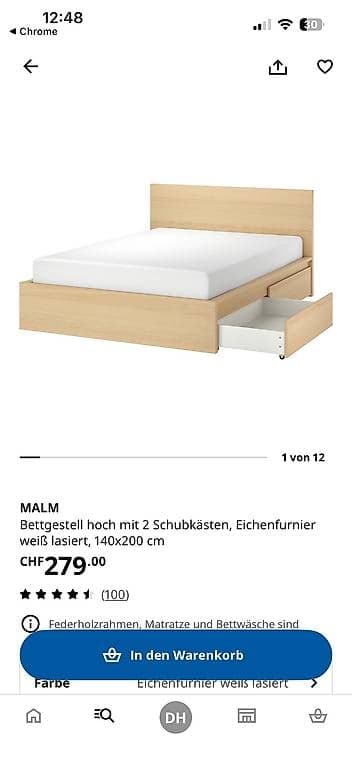 Malm Bett 140x200 gratis