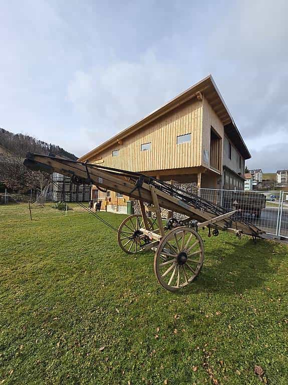 Antiquität Feuerwehr Leiter Holz Leiter