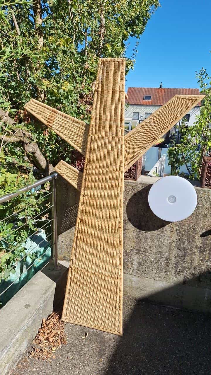 Katzentreppe/Katzenbaum Metall und Korbgeflecht