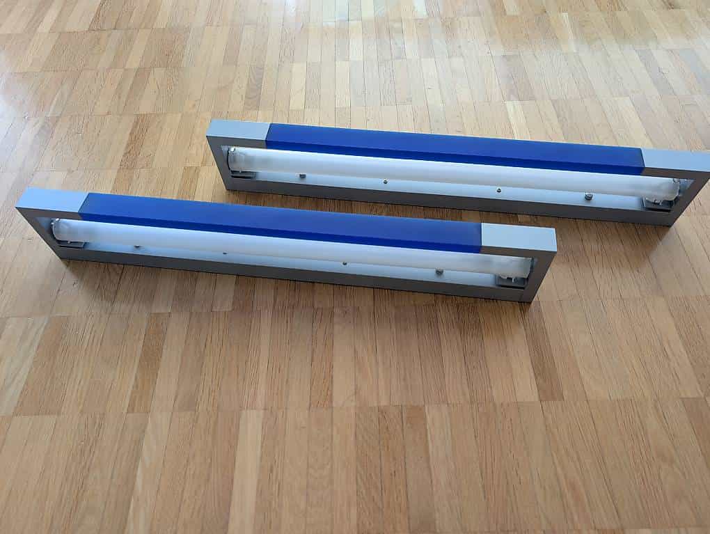 2 Vintage Alu Badezimmer Leuchten