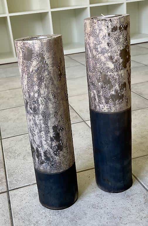 Kerzenhalter aus Raku-Keramik