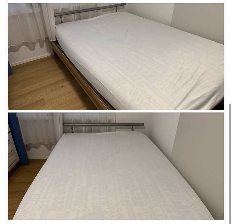 Zu verschenken: Komplettbett, Vitrine, Kommode..