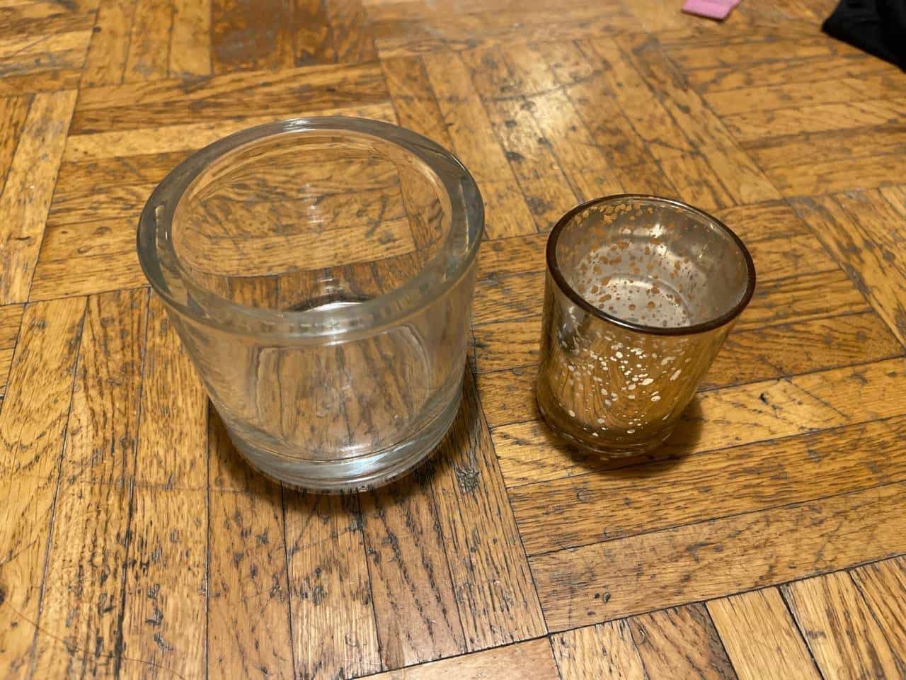 Glasgefäße für Kerzen