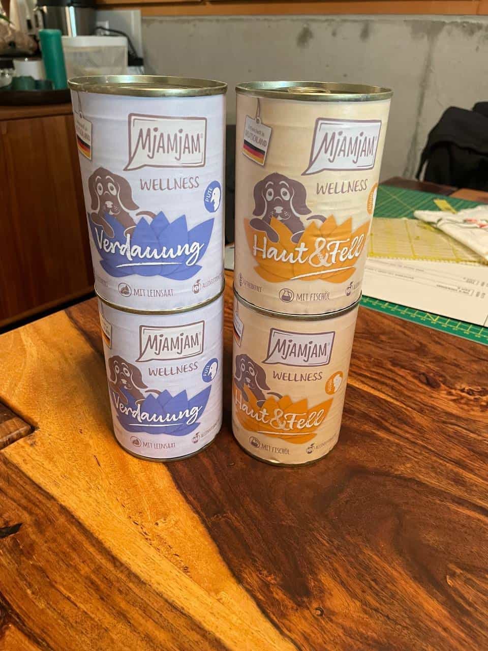 4 Dosen MjamMjam Hundefutter gratis