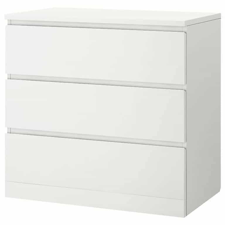 Commode Ikea Malm blanc 80x78 cm (à donner)