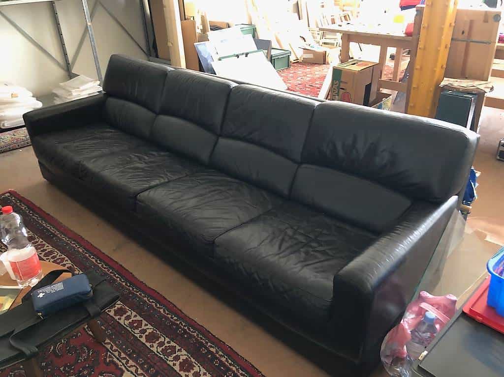 Grosses Echtledersofa