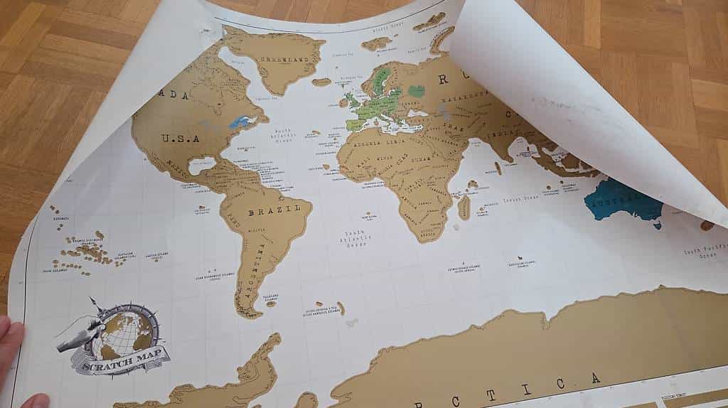 Carte du monde à gratter