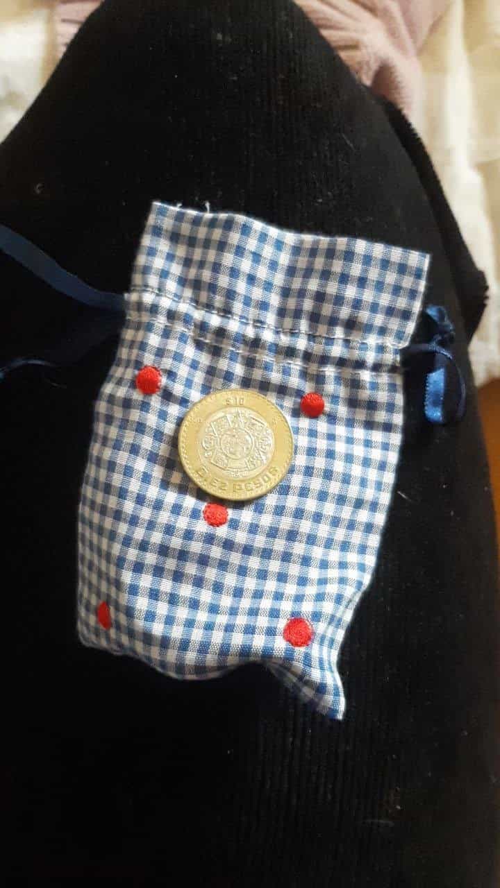 Säcklein mit mexikanischen Münzen
