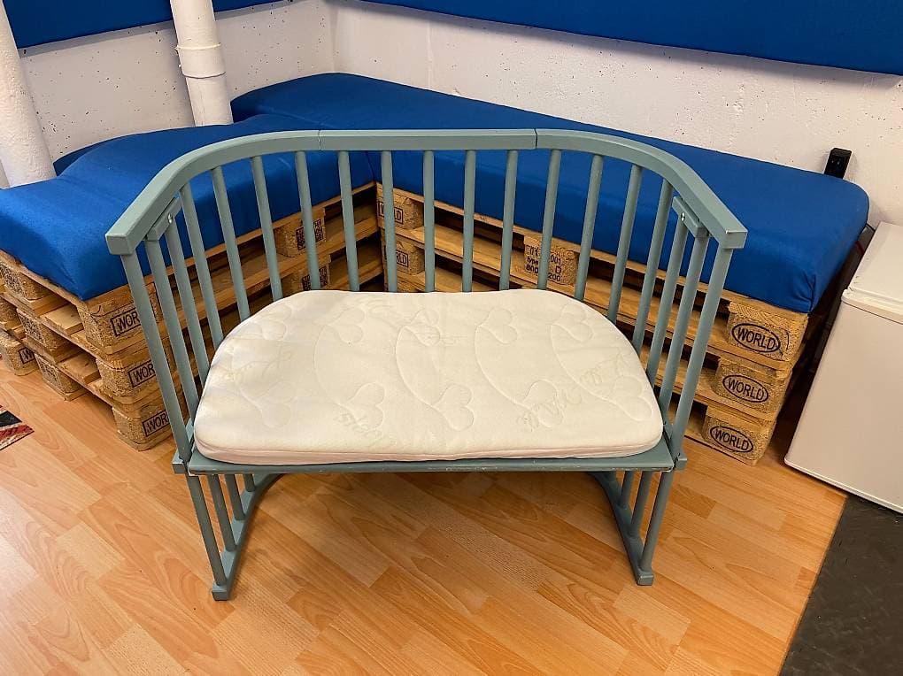Baby Beistellbett Höhenverstellbar mit Kuli-Muli Matratze