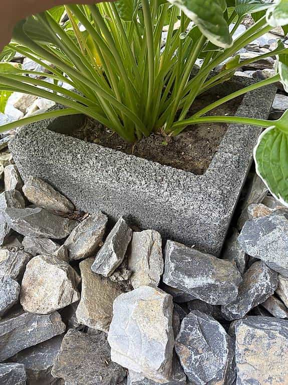 6 blocs de jardin en béton, 40 × 40 × 20 cm
