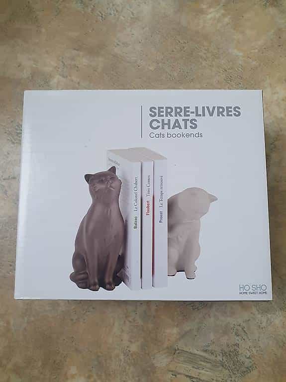 Serre-livres chats