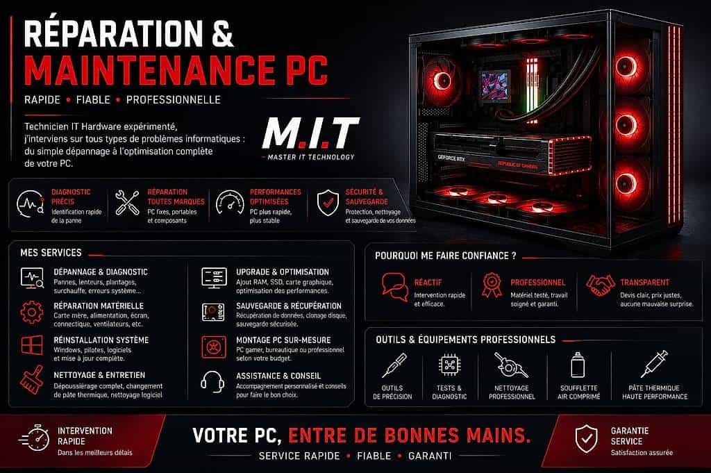Réparation , Dépannage informatique