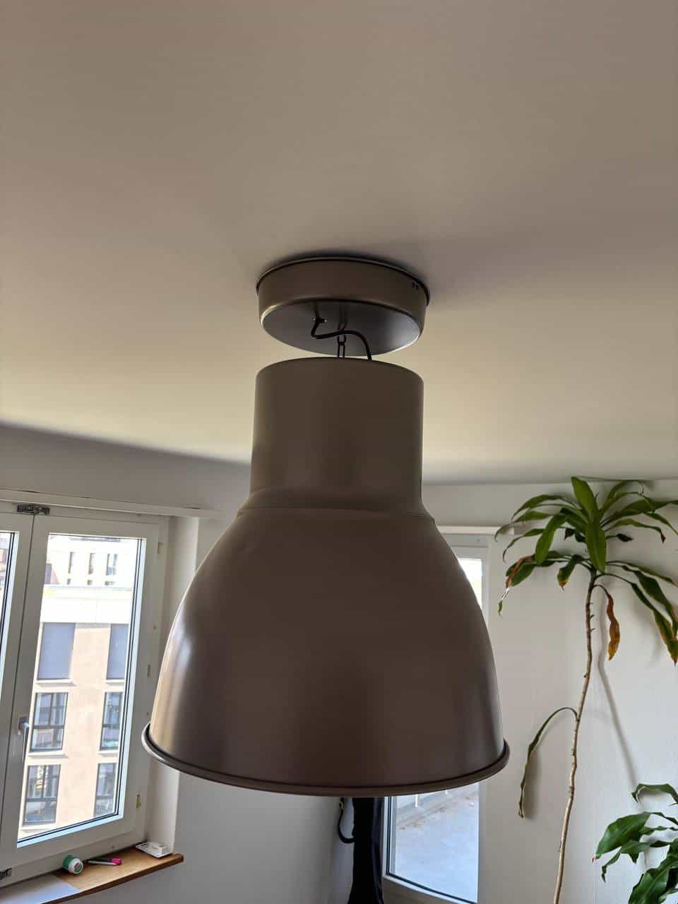 Deckenlampe grau-braun