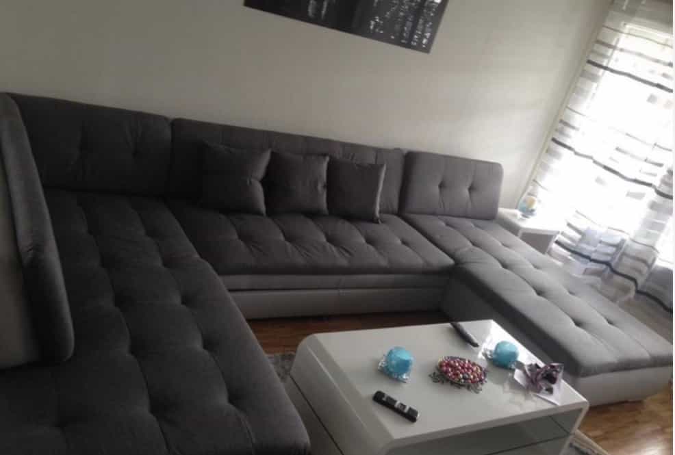 Ecksofa grau mit Stauraum