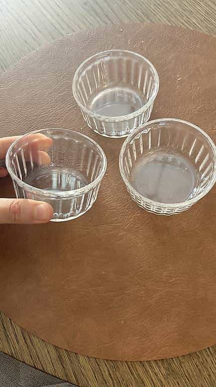 3 petits ramequin en verre Vaisselle