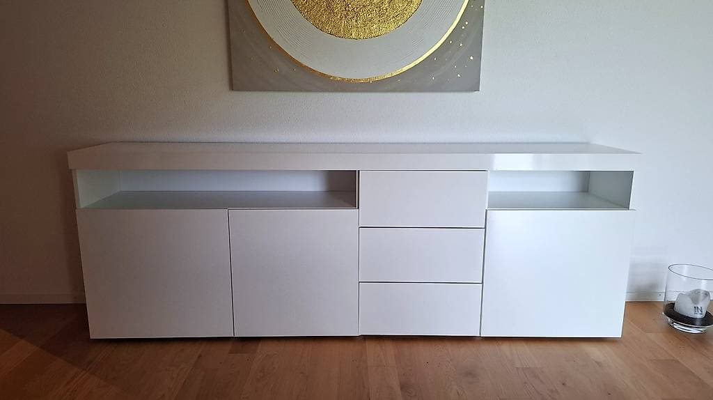 Sideboard, weiss hochglanz