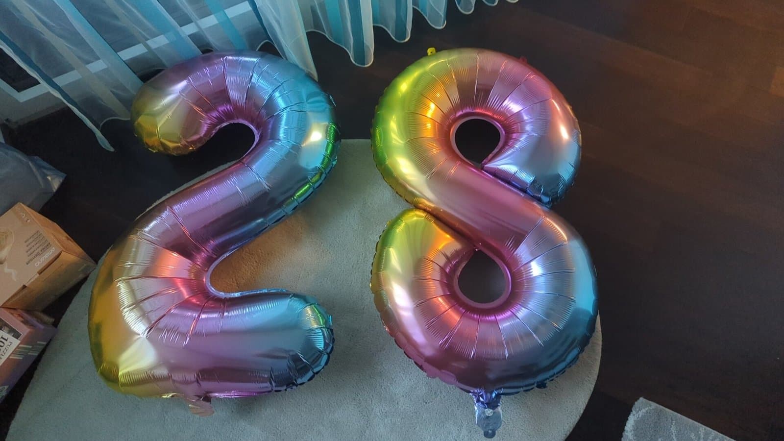 Regenbogen Zahlenballons