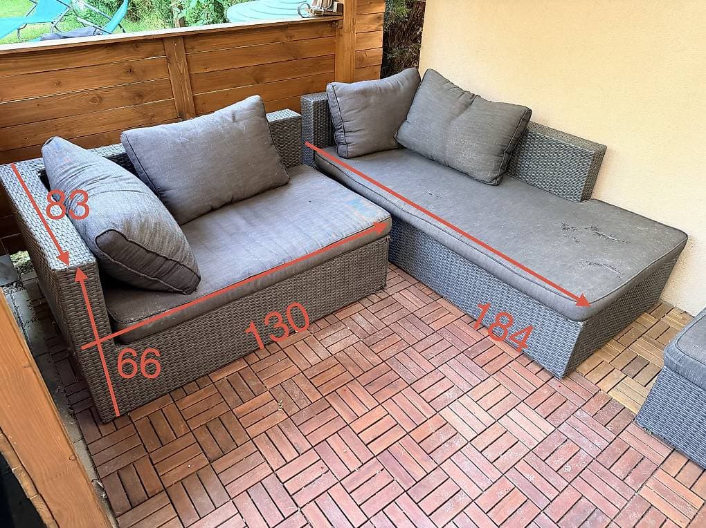 Salon de jardin modulable