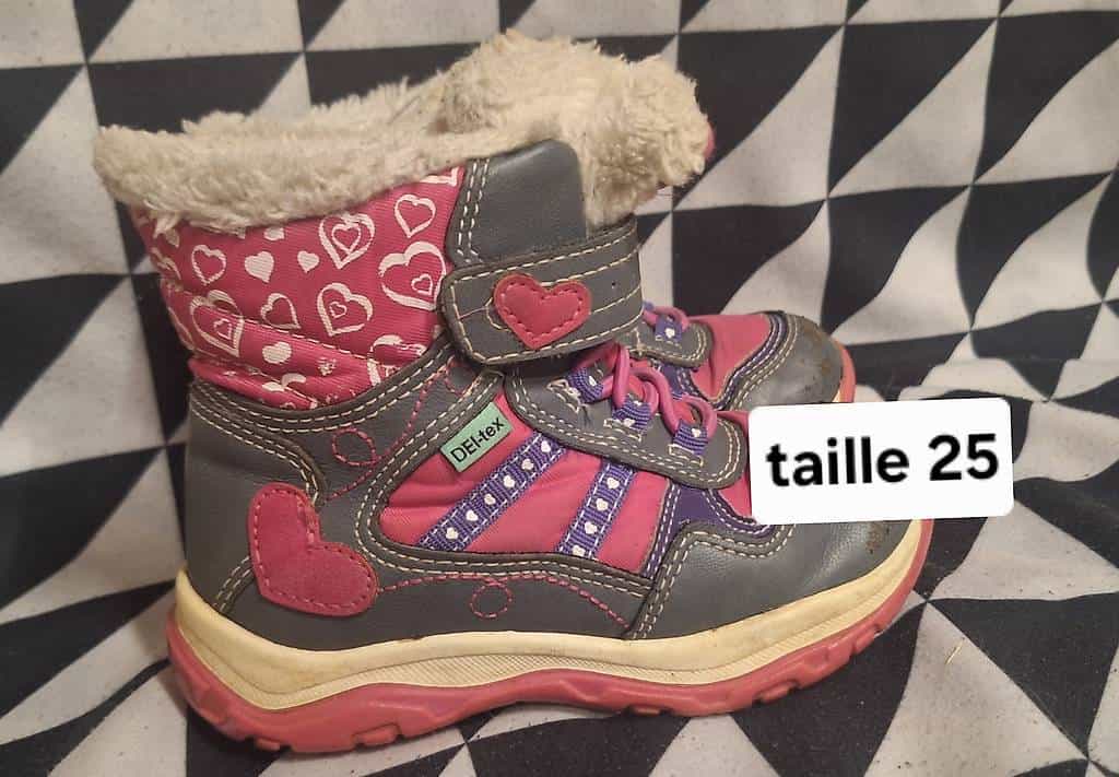 Diverses chaussures automne hiver enfant
