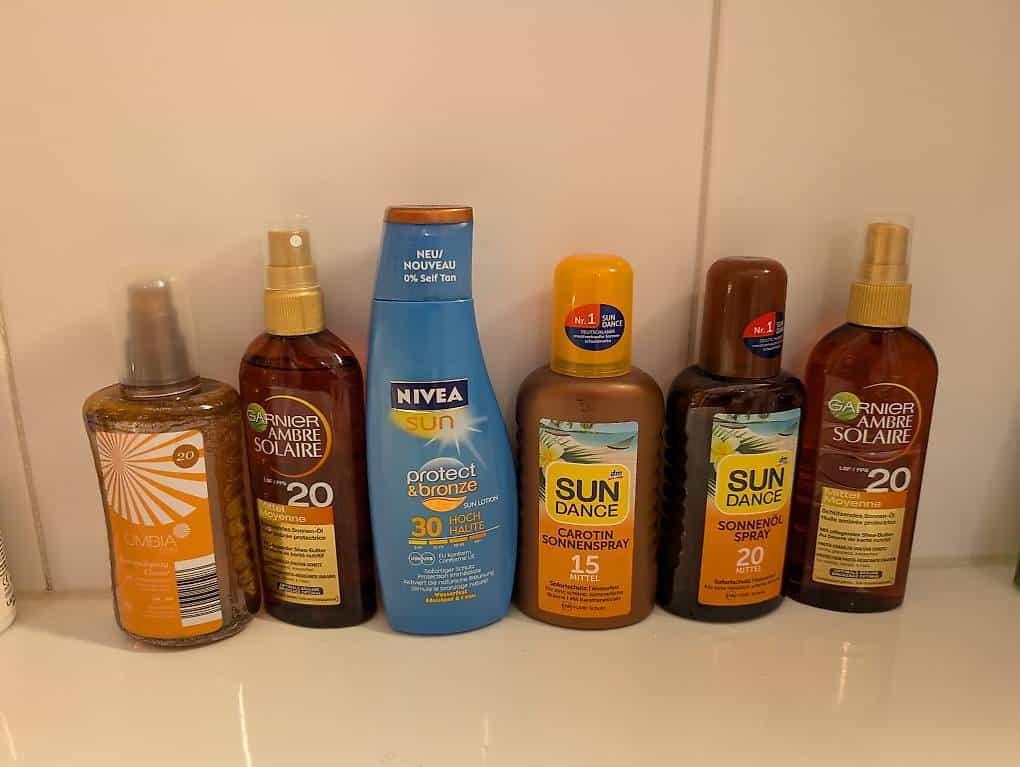Sonnencreme mit zusätzlicher Bräune