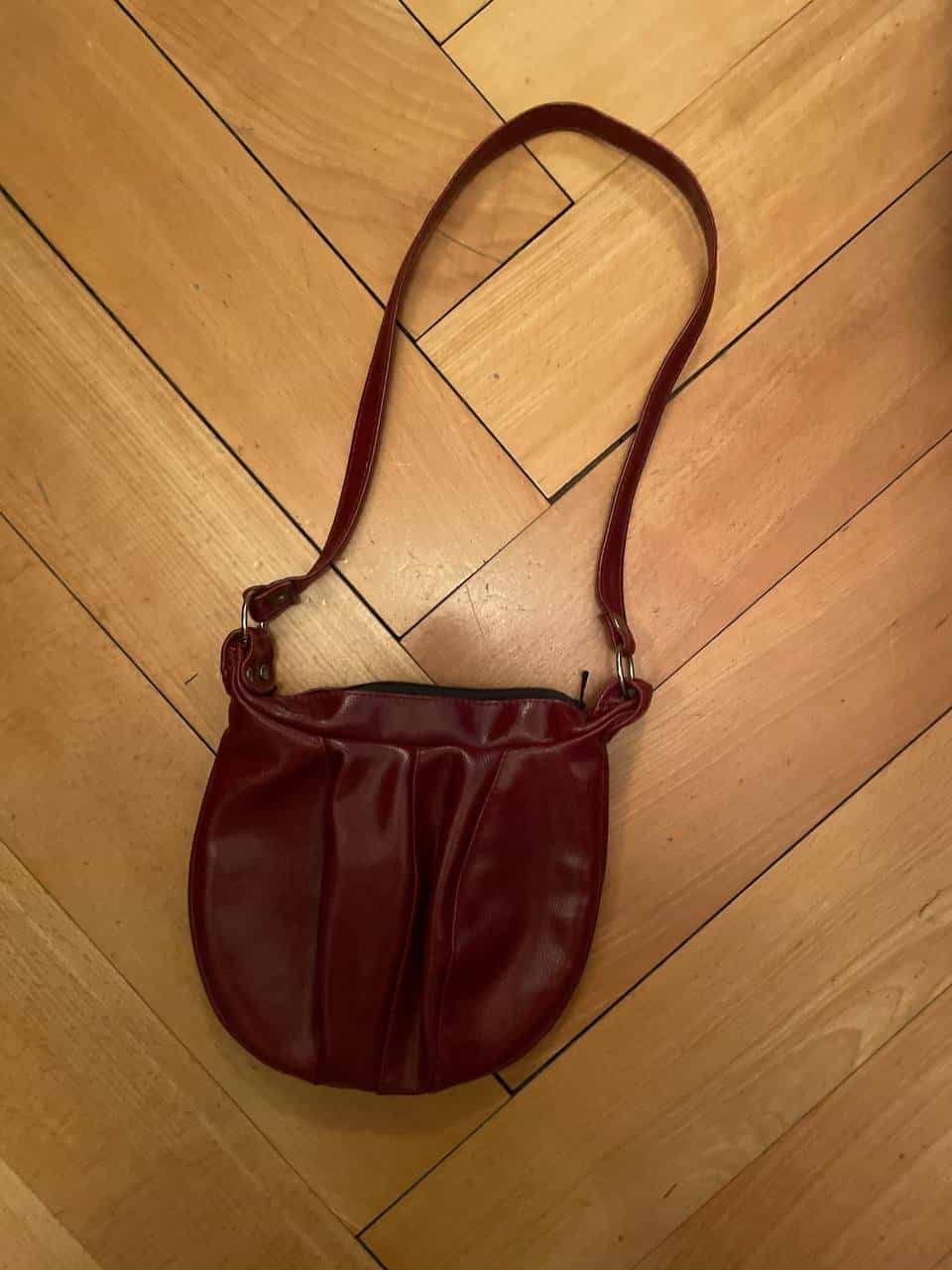 Burgundy Leather Shoulder Bag