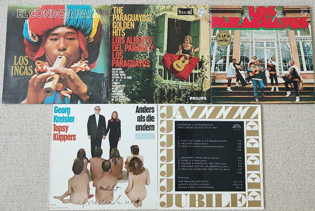 5 Schallplatten LP Jazz Latino Incas Georg Kreisler GRATIS!