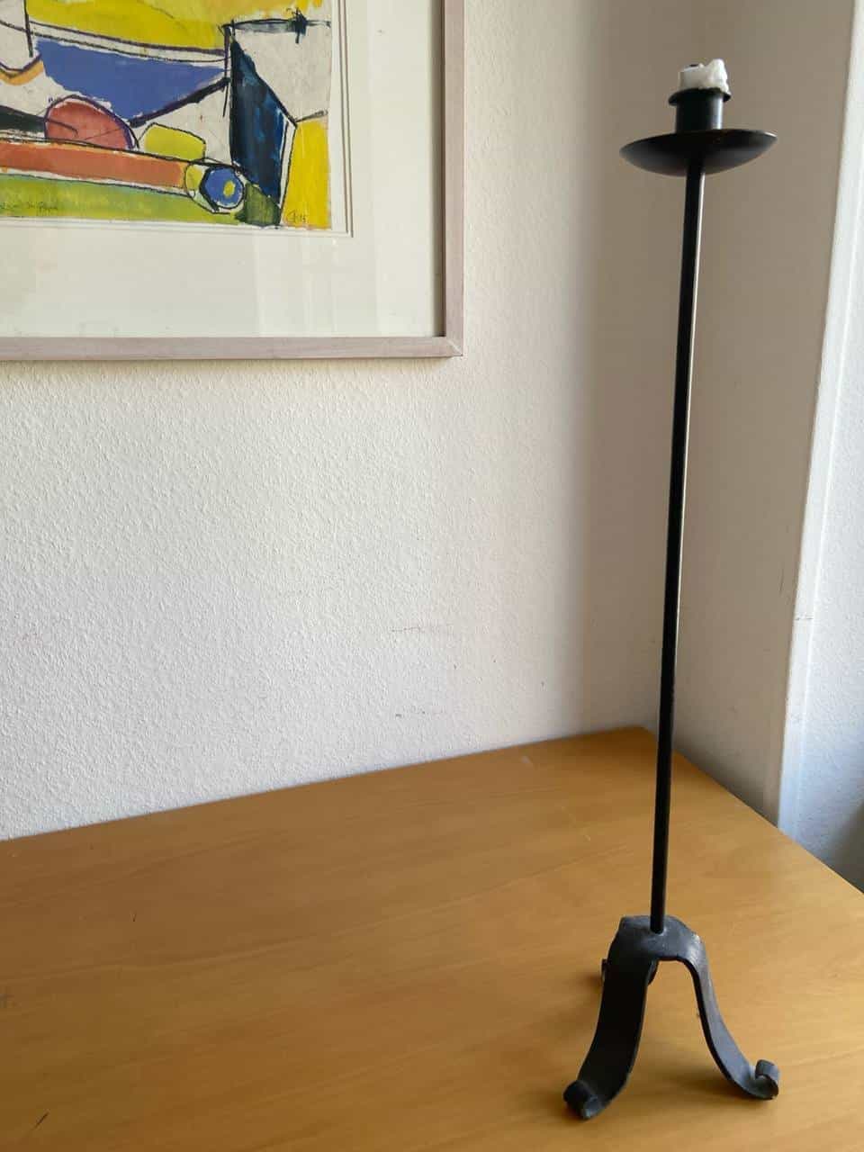 Großer schwarzer Kerzenständer ca. 50cm