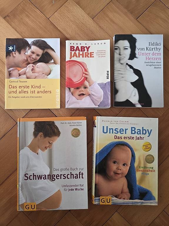 5 Schwangerschafts und Baby Kinder Bücher