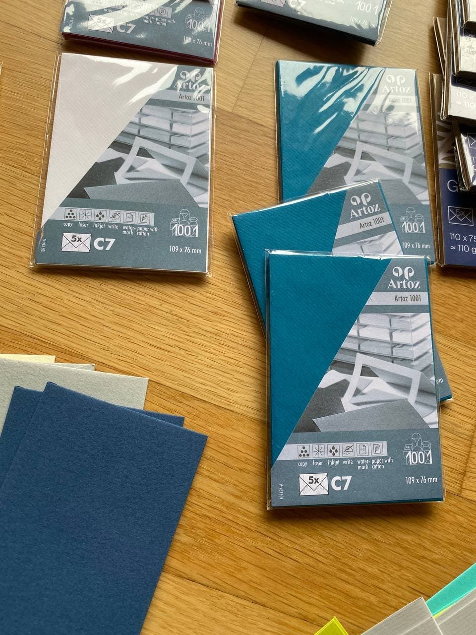 Diverse Kuverts in verschiedenen Grössen