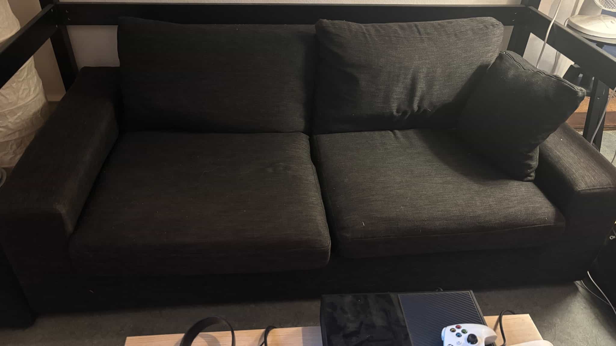 Sofa, dunkelgrau, 190 cm