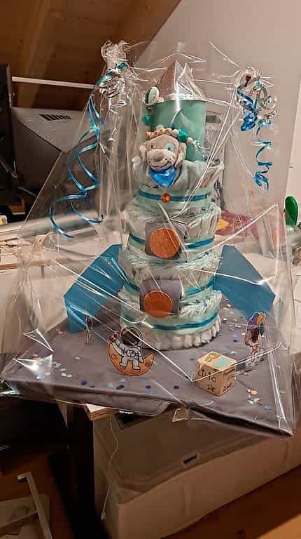 Cadeau de naissance - gâteau pampers- baby shower