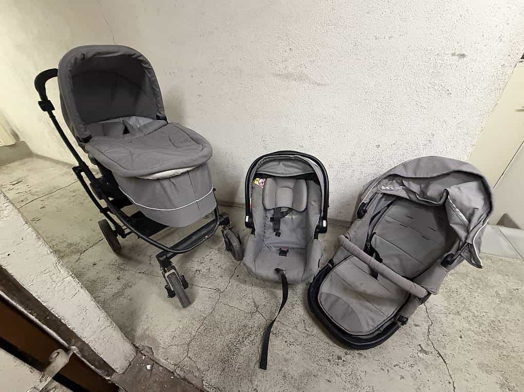 Poussette Graco Evo Trio avec landau et siège voiture