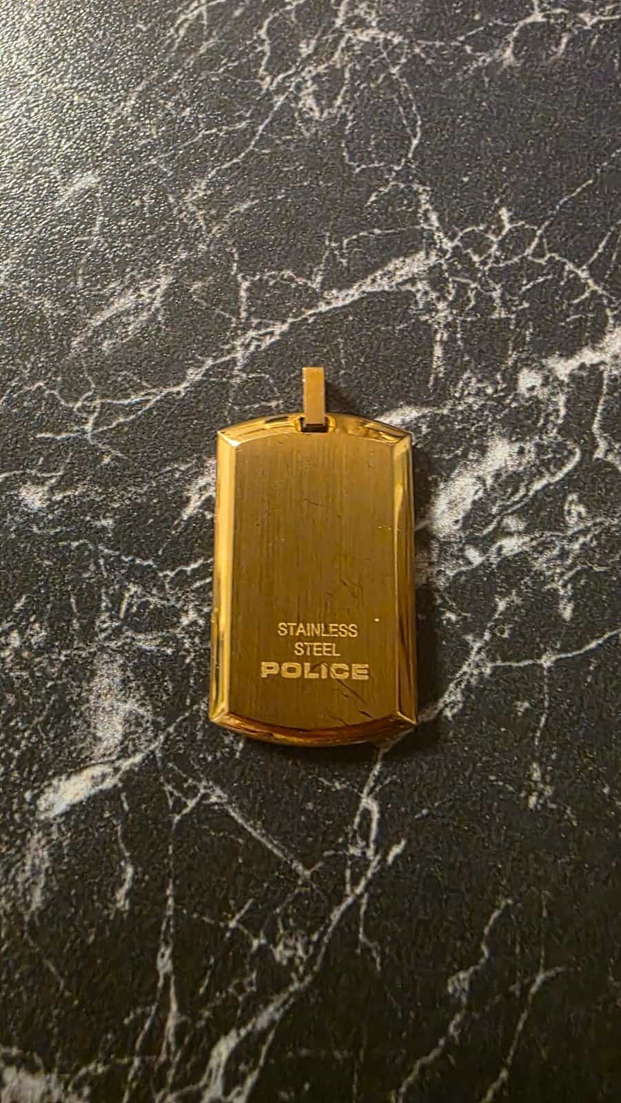 Police Schlüsselanhänger aus Edelstahl (gefunden)