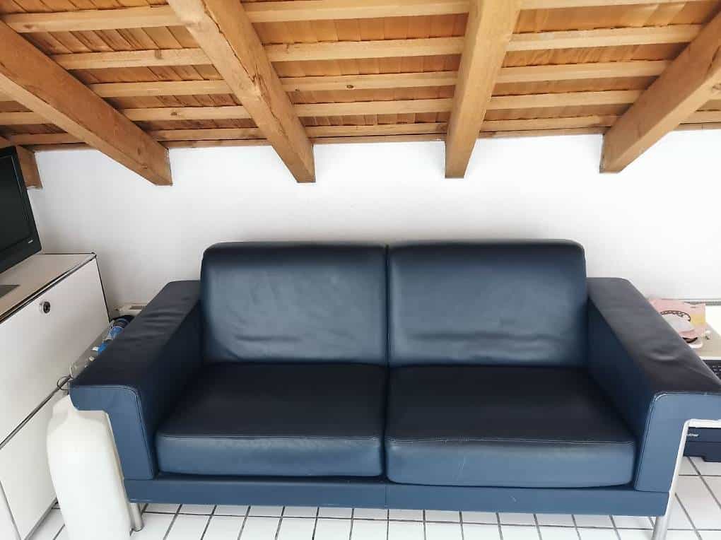 Ledersofa Rolf-Benz blau
