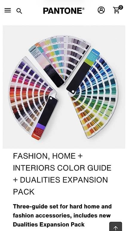 Je cherche un guide Pantone pour textiles