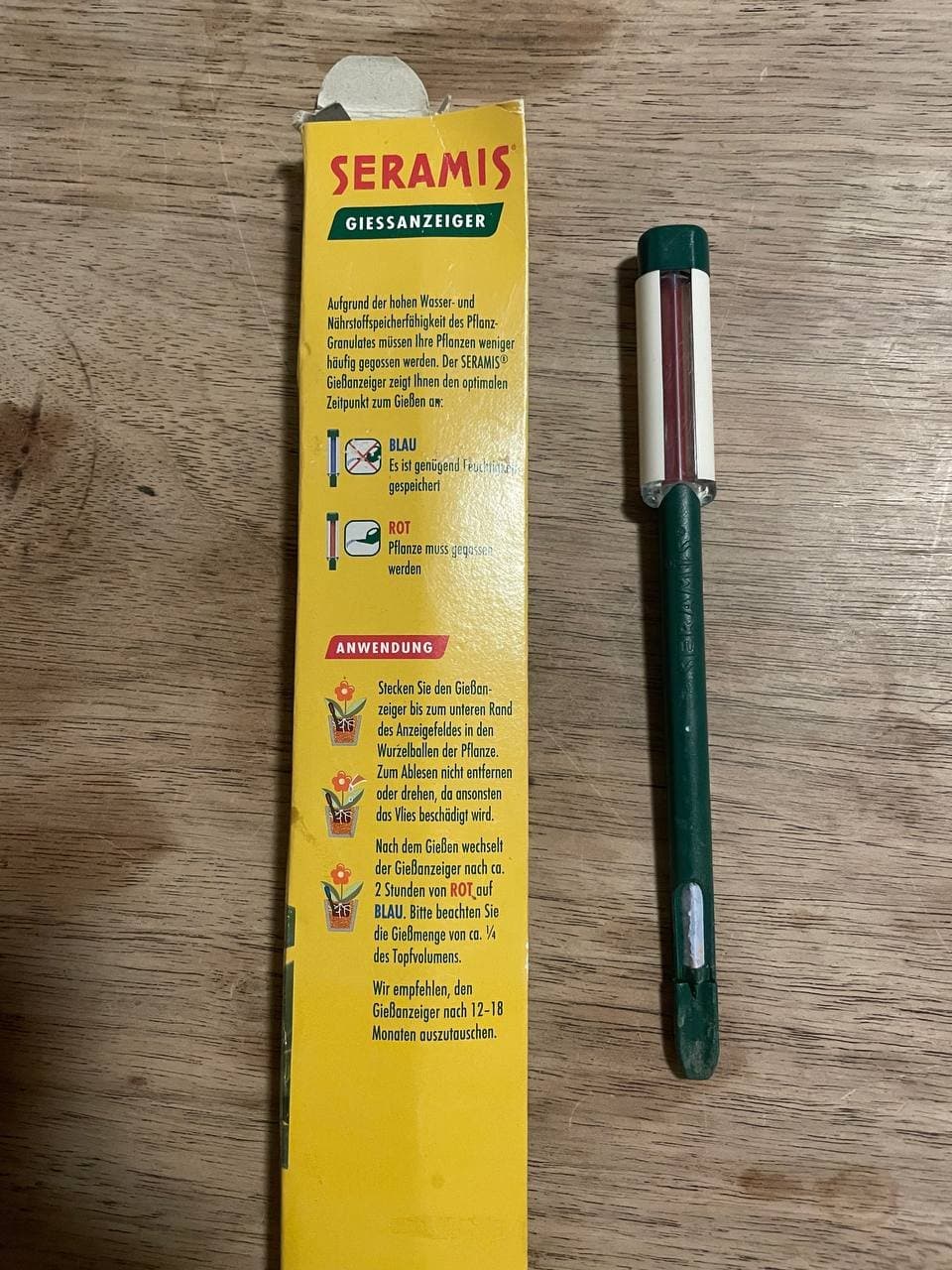 4 Stück Giesanzeiger für Pflanzgranulat